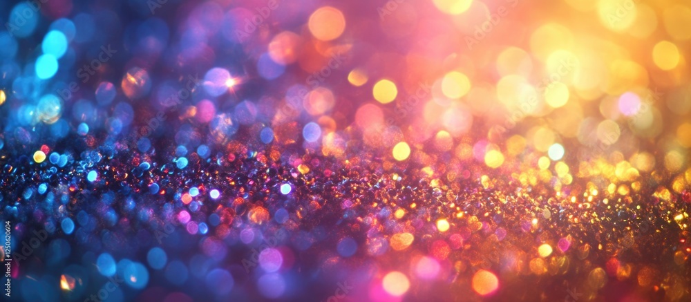 Aufkleber holographic foil texture with vibrant neon colors and soft bokeh effect ideal for modern backgrounds