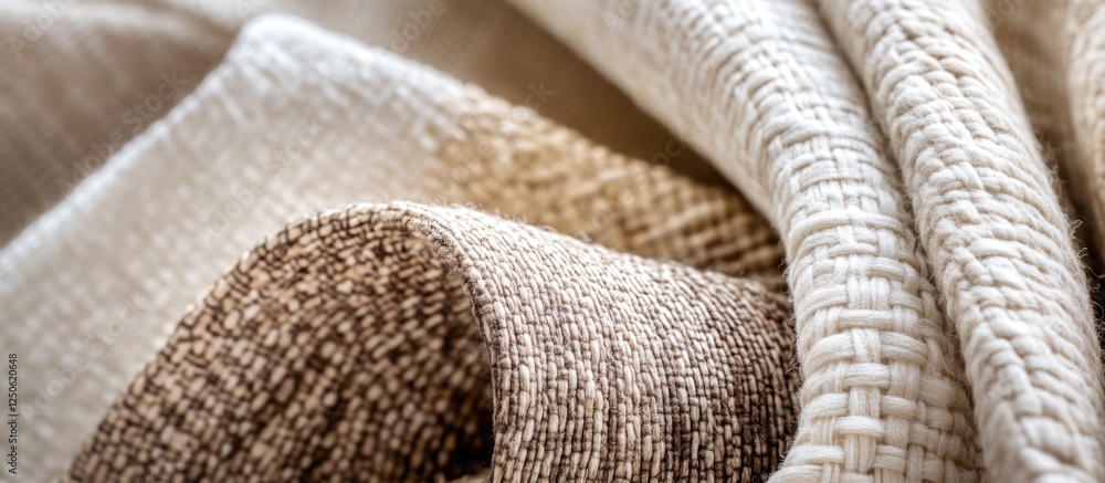 Poster textured woven rattan fabric in neutral tones creating a warm and inviting backdrop for interior des