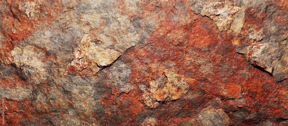 Poster red textured stone background with visible grunge details suitable for adding text or graphics in de