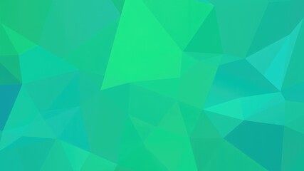 Green background, Geometric Low Poly Gradient Texture in Green and Blue Shades