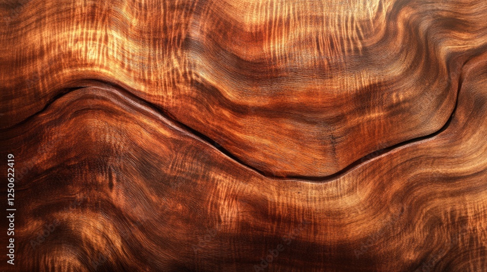 Poster richly textured polished wood surface with elegant lines and warm tones ideal for backgrounds and de