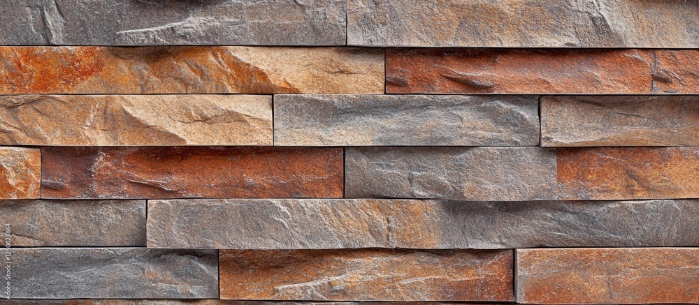 Poster rustic stone wall texture with earthy tones suitable for backgrounds in design and construction proj
