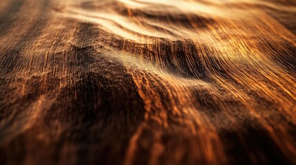 Polished Wooden Surface Showcasing Elegant Textures and Warm Natural Lines for an Aesthetic Backdrop
