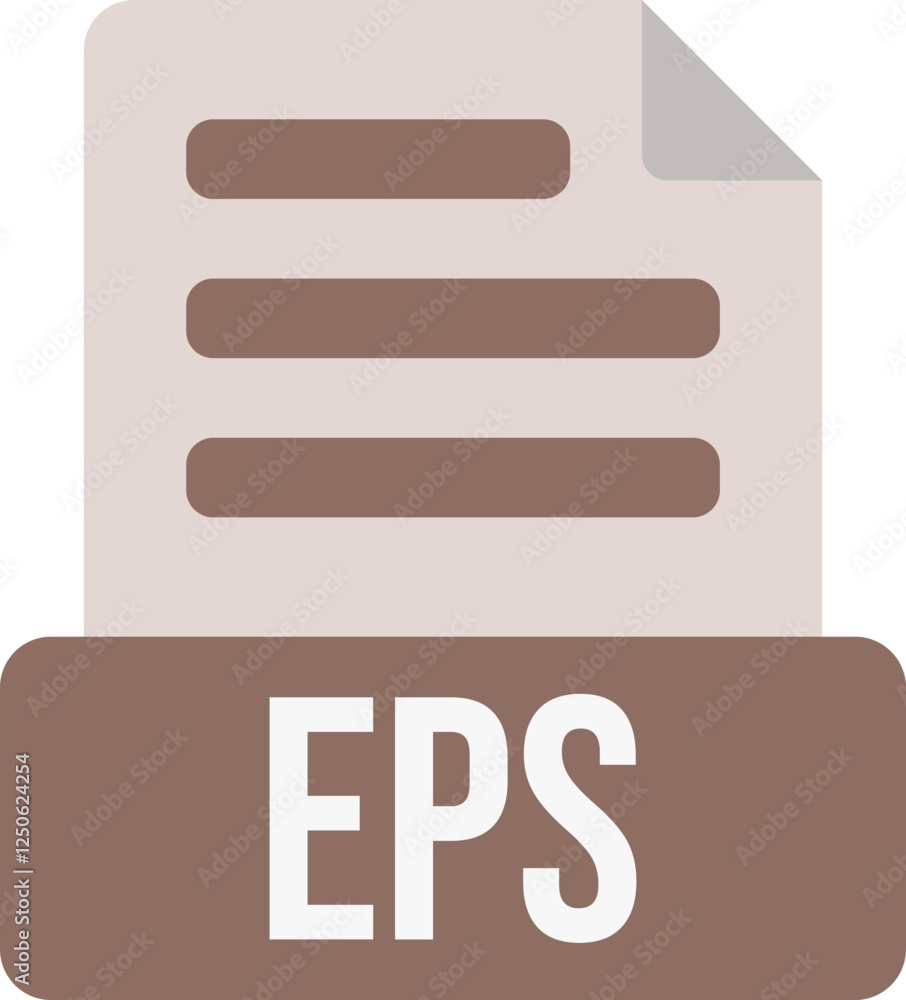 Poster eps file format icon color fill