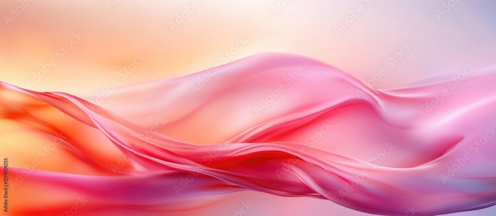 Poster elegant flowing layers of luxurious red satin silk creating an abstract smooth background ideal for 