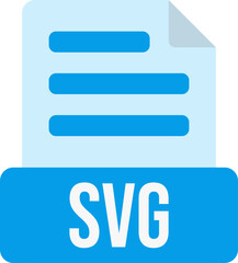 Obraz premium SVG File Format Icon Color Fill