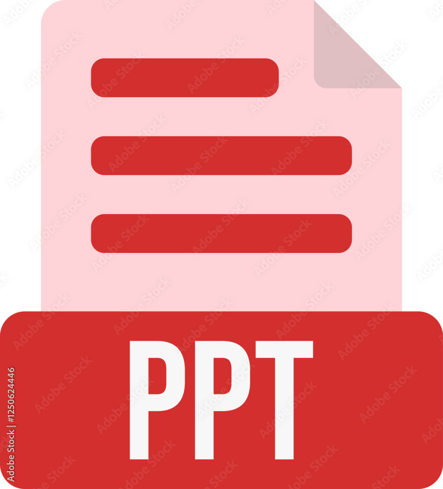 Poster ppt file format icon color fill