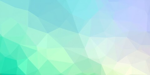 Green background, Geometric Low Poly Gradient Texture in Green and Blue Shades