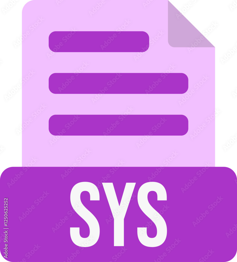 Poster sys file format icon color fill