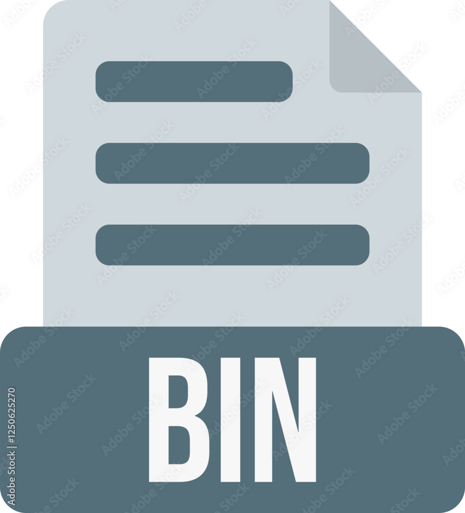 Poster bin file format icon color fill