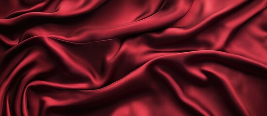 Obraz premium Rich crimson silk fabric texture for elegant backgrounds and design projects showcasing luxurious feel and sophistication.