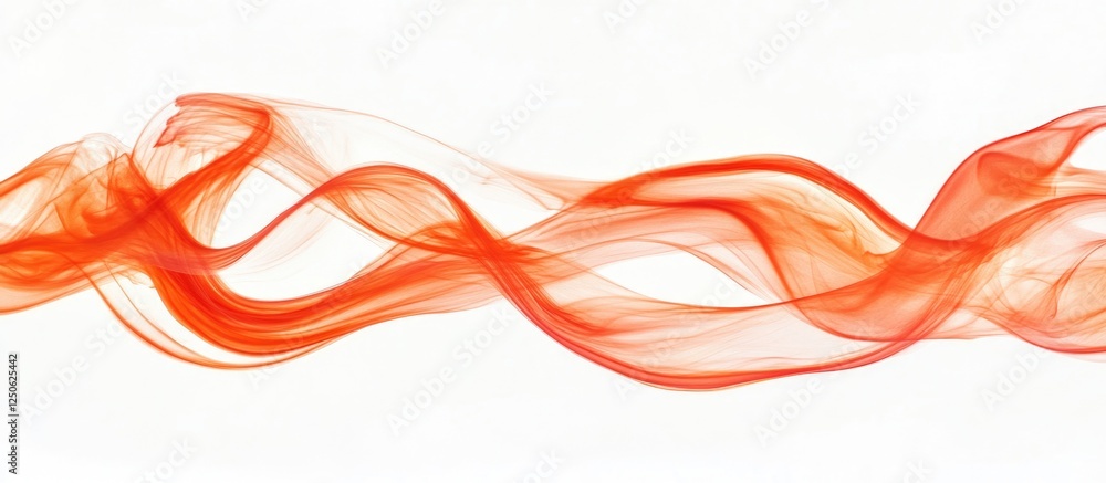 Poster red ink swirling in water on a white background creating dynamic patterns and textures for artistic 