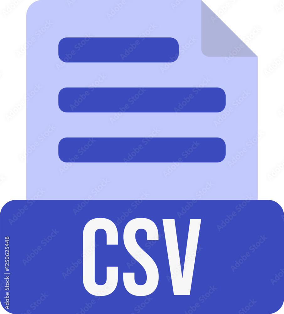Poster csv file format icon color fill