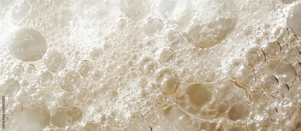 Aufkleber close-up of pristine water surface featuring bubbles creating a serene and refreshing atmosphere ide
