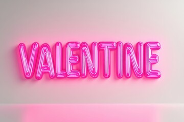 Neon Pink, smooth, cartoon style 3D text "VALENTINE" on a white background, high-resolution. --ar 3:2 --v 6.1 Job ID: bf07c4b9-43e9-425e-848b-6daff92aa71a