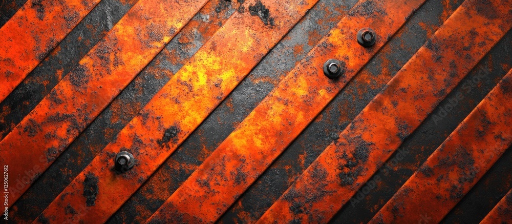 Poster textured red and black metal surface with a grunge effect featuring diagonal stripes and rustic elem