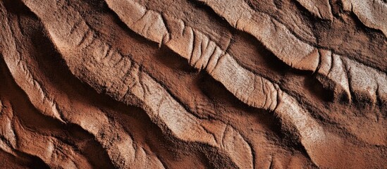 Textured red dirt soil background featuring natural undulations and patterns ideal for agricultural or environmental design projects.