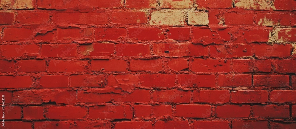 Poster textured red brick wall background with a rustic appeal ideal for various design projects and as a v
