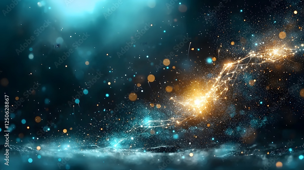 Poster a breathtaking image showcasing the mesmerizing cosmic swirl of vibrant nebulae shimmering stars and