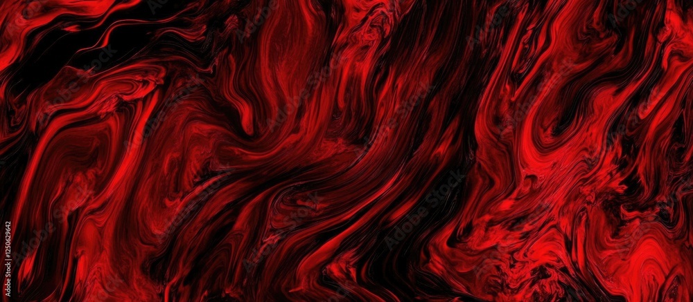 Poster vibrant abstract red flame patterns swirling over a deep black background creating a dramatic and dy