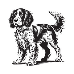 Brittany silhouette perfect for pet lovers and animal graphics - Brittany illustration - minimal Brittany vector - dog silhouette
