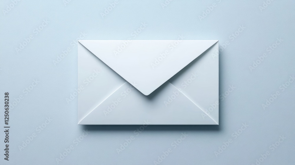 Poster professional email envelope for inquiries and assistance requests with a clean minimalistic design o