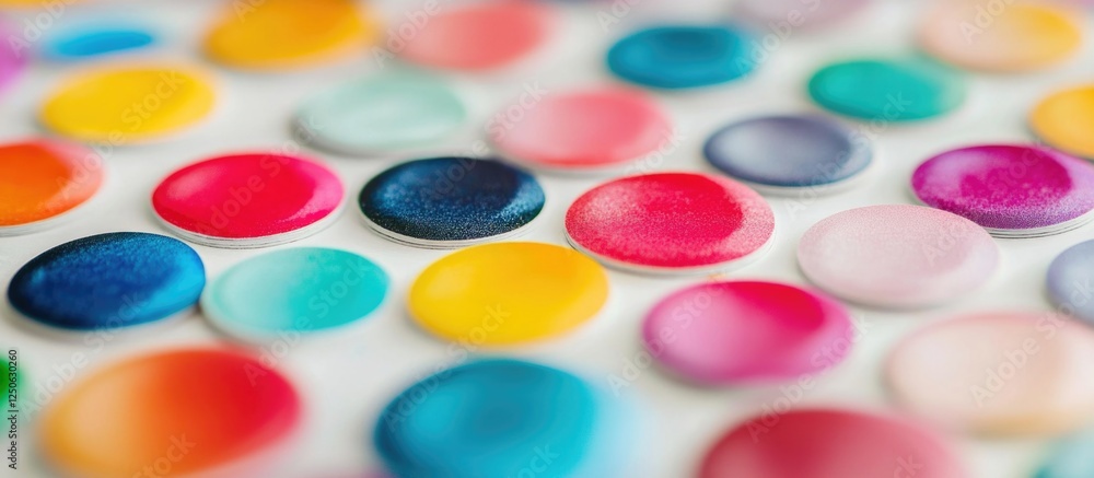 Poster colorful macro dots with tilt-shift effect creating a soft background, ideal for design themes, back