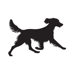 Brittany silhouette with stylish composition and defined contours - Brittany illustration - minimal Brittany vector - dog silhouette
