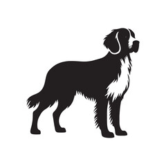 Brittany silhouette emphasizing agility and beauty - Brittany illustration - minimal Brittany vector - dog silhouette

