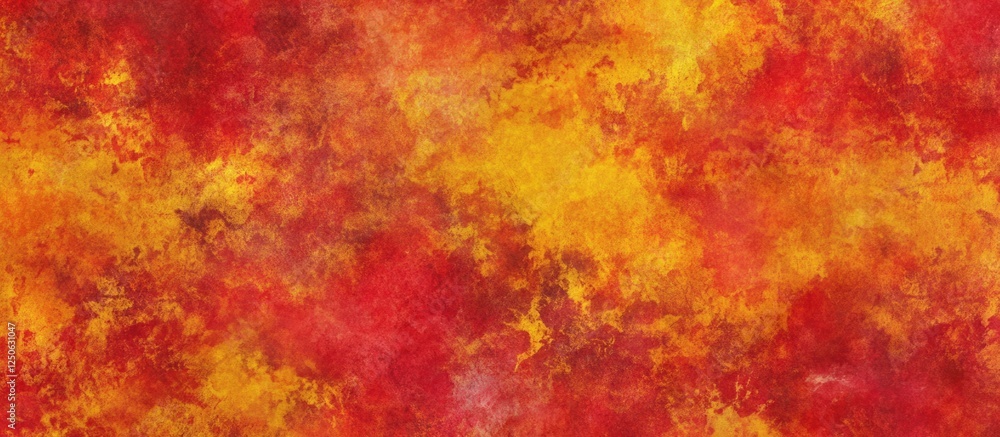 Aufkleber vibrant red and yellow abstract rusty metal background showcasing textured iron with a striking comb
