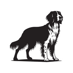 Striking Brittany silhouette capturing the breed’s agility - Brittany illustration - minimal Brittany vector - dog silhouette
