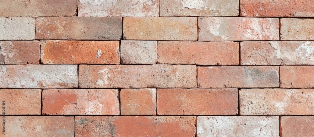 Aufkleber red brick wall texture background with varying shades and patterns ideal for design and construction