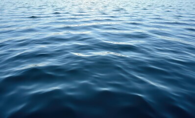Calm blue water surface reflection