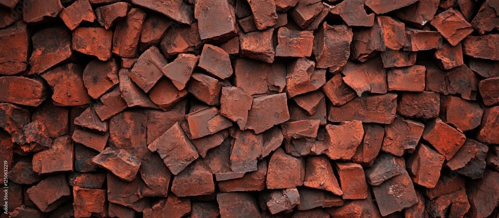Poster red brick wall texture with a rich rustic appearance ideal for backgrounds in design and architectur