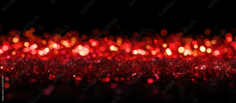Poster red bokeh lights sparkling at night creating a dreamy abstract background for celebrations and festi