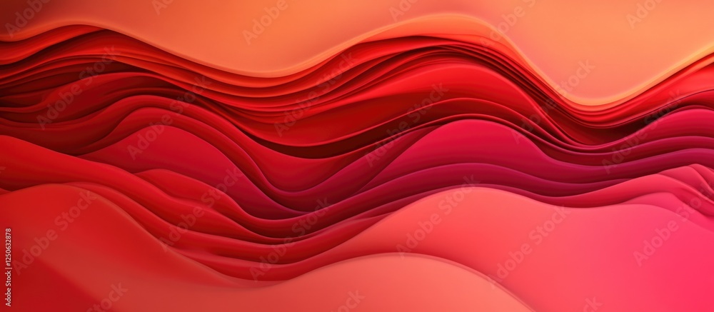 Poster red wavy layered texture background creating a dynamic and modern visual effect suitable for design 