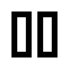 Pause - Simple Minimalist Media Icon for Digital Content