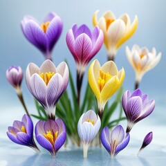 Naklejka premium purple crocus flowers