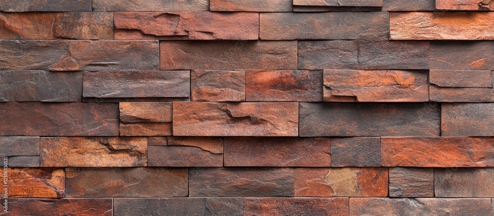 Aufkleber textured red brick wall background with a rustic appearance for design and construction projects. id