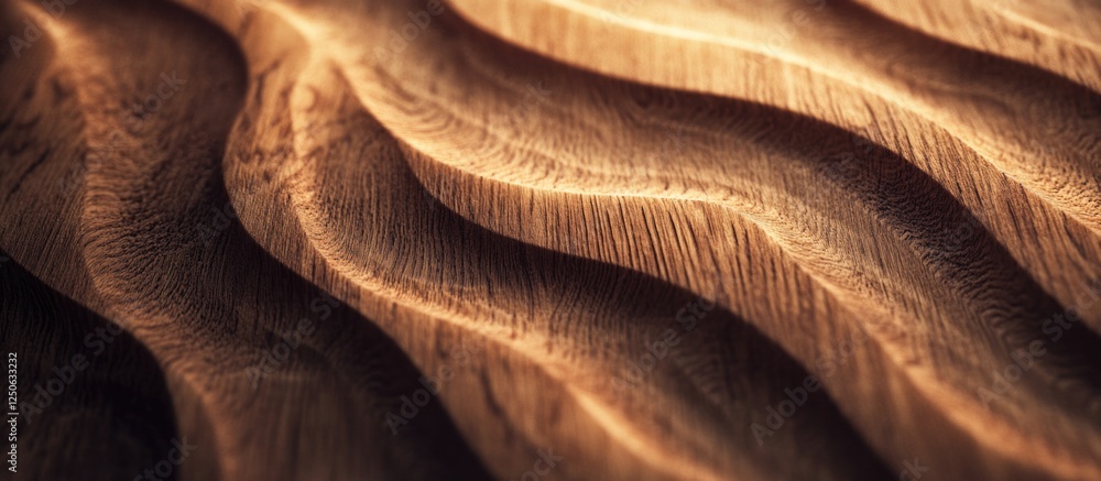 Poster textured wooden panel background with elegant wave patterns emphasizing natural material's warmth an