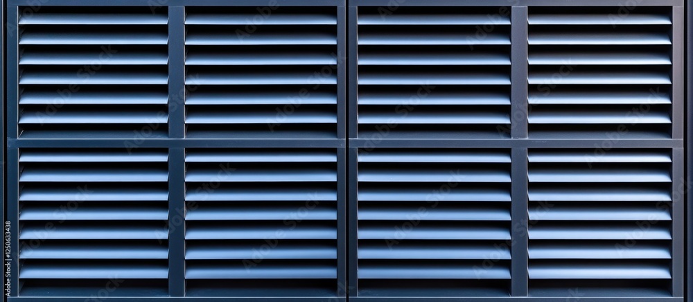 Aufkleber closed shutters with metal grille design for enhanced privacy and space for text display in modern a