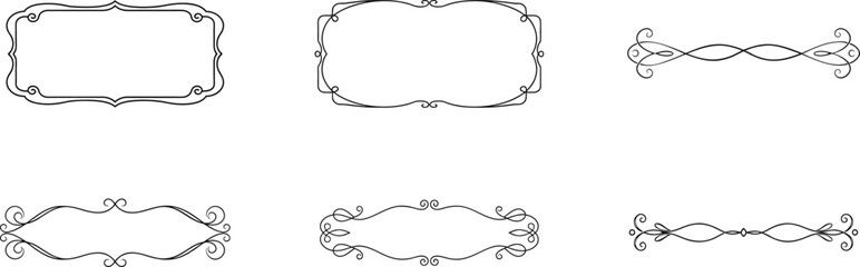 Elegant Decorative Frames, Borders, and Ornamental Design Elements