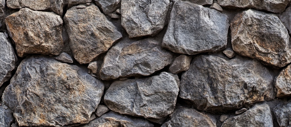 Poster Seamless high-resolution rock surface texture ideal for backgrounds featuring a large stone design with natural variations and earthy tones.