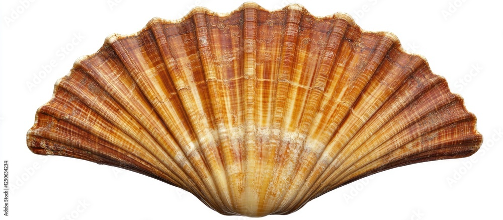 Poster sea cockleshell beautifully detailed and isolated against a clean white background showcasing its na