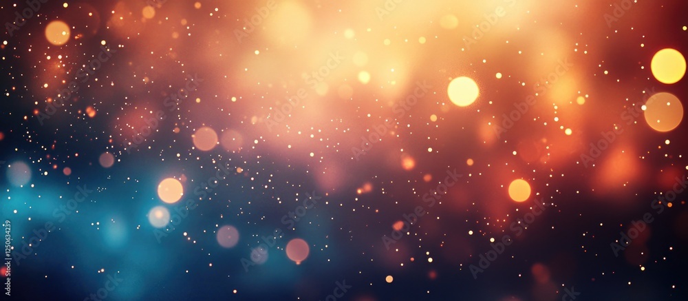 Poster bokeh background with defocused red and orange lights creating a dreamy and festive atmosphere for c
