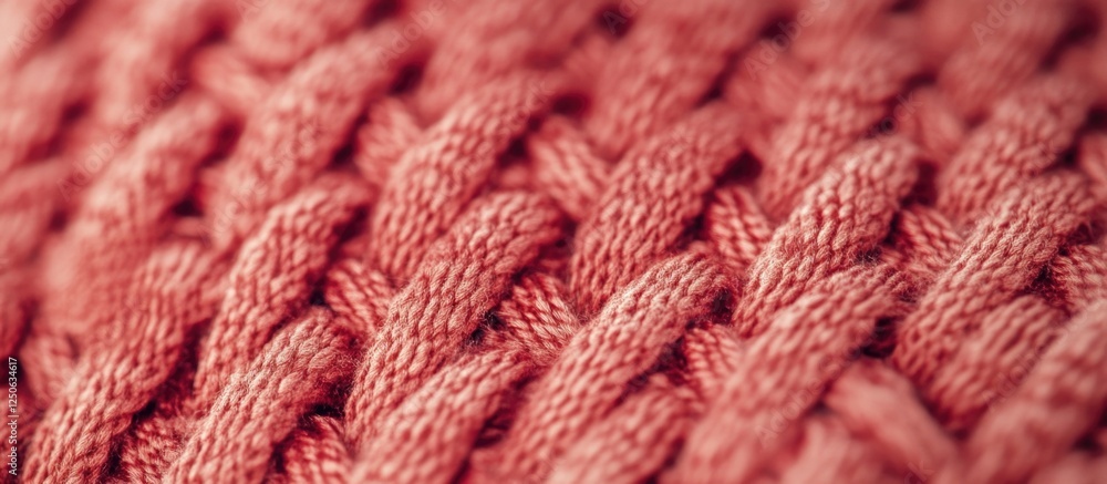 Poster textured red fabric close-up detailed weave pattern ideal for textile design and backgrounds