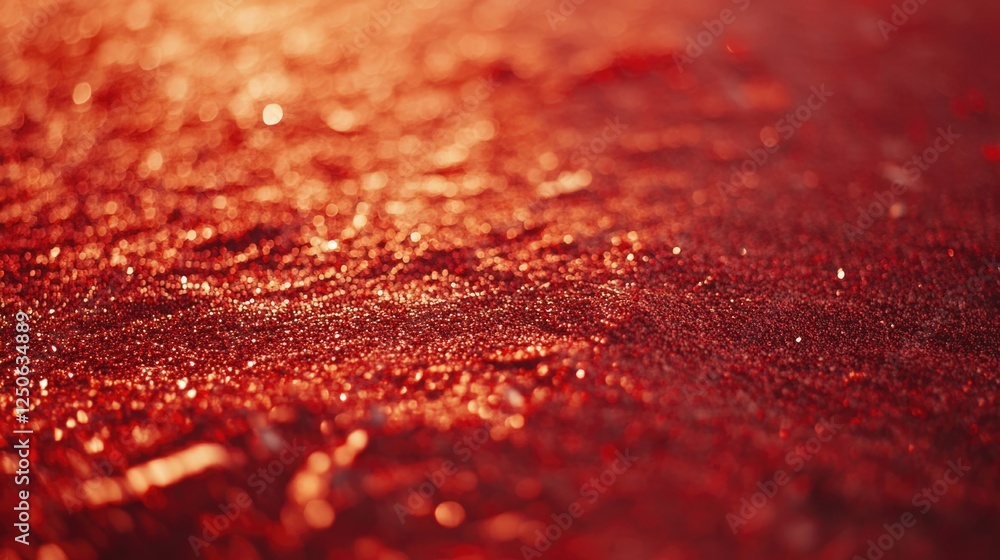 Poster red glittering texture with shimmering effects and shallow depth of field for abstract background de