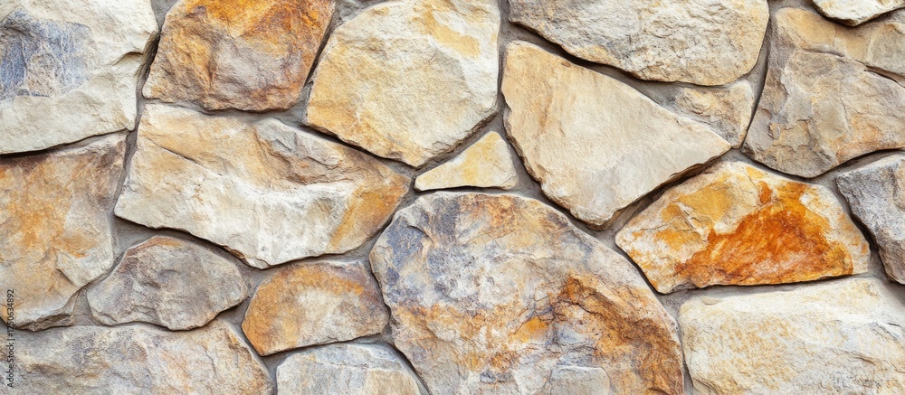 Aufkleber Natural rock texture with earthy tones creating a rustic stone surface ideal for backgrounds in architecture or nature-themed designs.