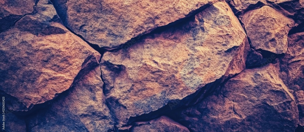 Aufkleber Rustic rock texture with a cinematic cross-processed effect, ideal for background use in design and creative projects.