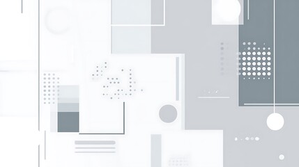 Abstract grayscale geometric shapes design artwork